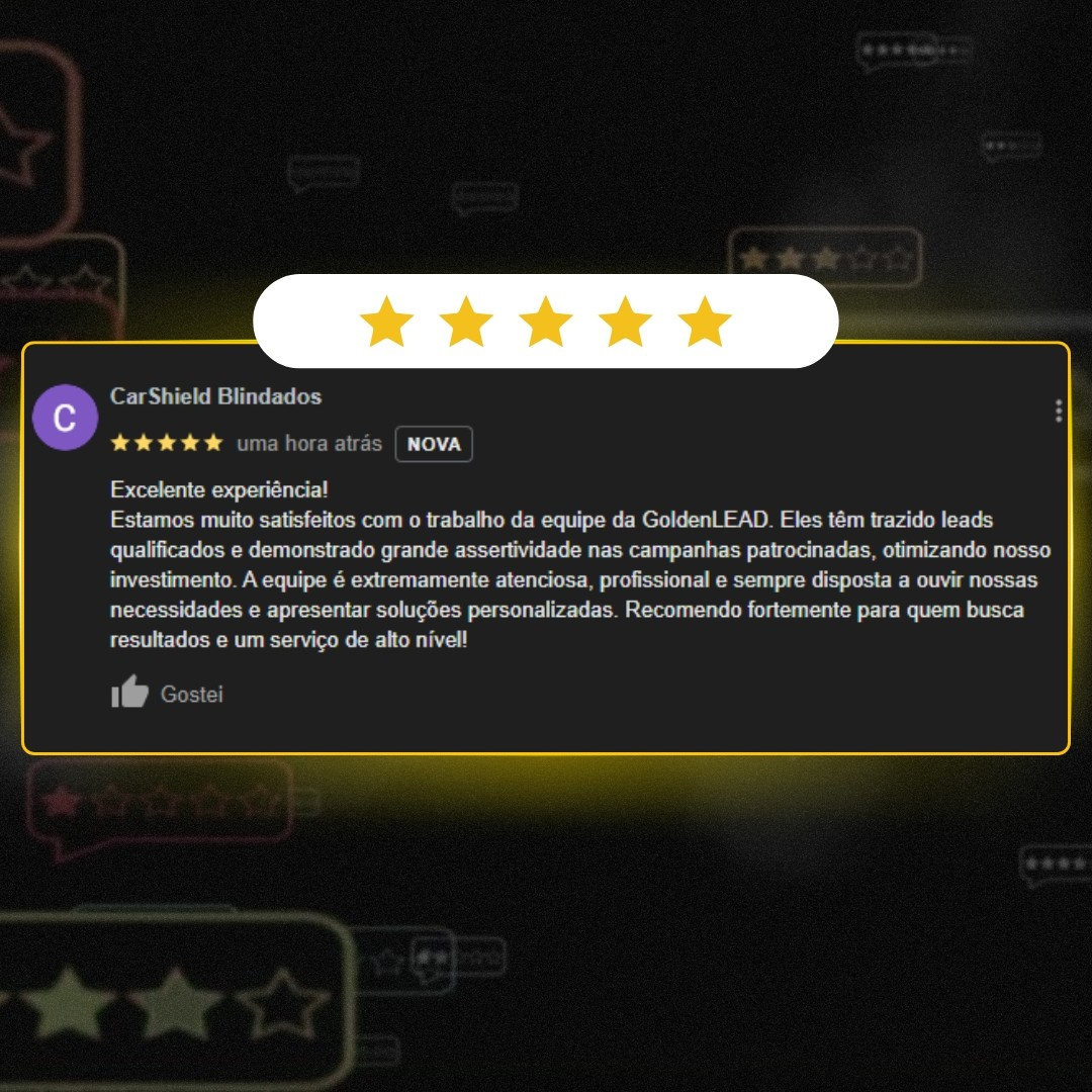 Avaliação Google - Modelo GL - CarShield Blindados